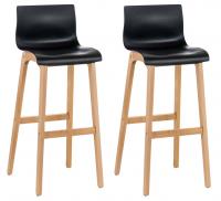 2er Set Barhocker Hoover Natura schwarz 2er Set Barhocker Hoover Natura schwarz