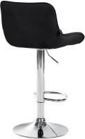 2er Set Barhocker Vonore Stoff chrom schwarz 2er Set Barhocker Vonore Stoff chrom schwarz