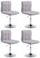 4er Set Palma Lounger V2 Stoff grau 4er Set Palma Lounger V2 Stoff grau
