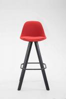 Barhocker Franklin Stoff Square Schwarz (eiche) rot Barhocker Franklin Stoff Square Schwarz (eiche) rot