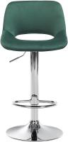 Barhocker Camden Samt chrom grün Barhocker Camden Samt chrom grün