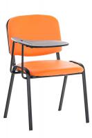 Stuhl Ken mit Klapptisch Kunstleder orange Stuhl Ken mit Klapptisch Kunstleder orange