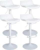 4er Set Barhocker Aveiro Kunstleder weiß 4er Set Barhocker Aveiro Kunstleder weiß