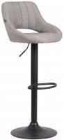 Barhocker Milet Stoff schwarz grau Barhocker Milet Stoff schwarz grau