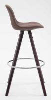 2er Set Barhocker Franklin Stoff rund cappuccino (eiche) braun 