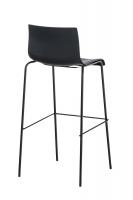 Barhocker Hoover 4-Fuß Gestell schwarz schwarz 