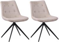 2er Set Esszimmerstuhl Merna Samt creme 2er Set Esszimmerstuhl Merna Samt creme