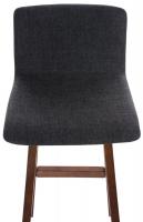 2er Set Barhocker Taunus Stoff Walnuss dunkelgrau 
