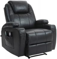 Sessel Hepler mit Massagefunktion Kunstleder schwarz 