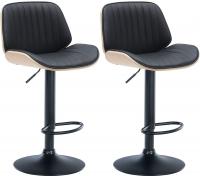 2er Set Barhocker Nova Kunstleder natura/schwarz 2er Set Barhocker Nova Kunstleder natura/schwarz