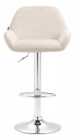 2er Set Barhocker Braga Samt chrom creme 2er Set Barhocker Braga Samt chrom creme