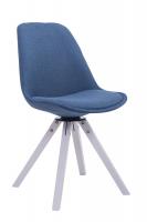 Besucherstuhl Troyes Stoff Square weiß (eiche) blau Besucherstuhl Troyes Stoff Square weiß (eiche) blau