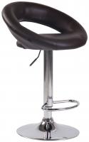 2er Set Barhocker Olinda Kunstleder chrom braun 