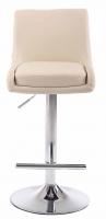 2er Set Barhocker Club Kunstleder chrom creme 2er Set Barhocker Club Kunstleder chrom creme
