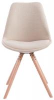 4er Set Stühle Toulouse Stoff Rund natura (eiche) creme 