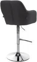 Barhocker Natoma Stoff chrom schwarz 