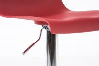 2er Set Barhocker Hoover Kunststoff chrom rot 