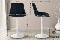 2er Set Barhocker Toni Kunstleder weiß schwarz 2er Set Barhocker Toni Kunstleder weiß schwarz
