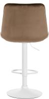 2er Set Barhocker Toni Samt weiß braun 2er Set Barhocker Toni Samt weiß braun