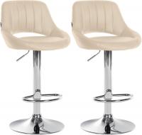 2er Set Barhocker Milet Kunstleder C creme