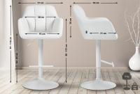 Barhocker Natoma Kunstleder weiß weiß Barhocker Natoma Kunstleder weiß weiß