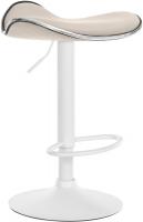 Barhocker Shanghai Kunstleder weiß creme