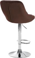 2er Set Barhocker Lazio Samt chrom braun 2er Set Barhocker Lazio Samt chrom braun