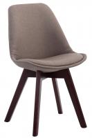4er Set Besucherstühle Borneo V2 Walnuss Stoff taupe 4er Set Besucherstühle Borneo V2 Walnuss Stoff taupe
