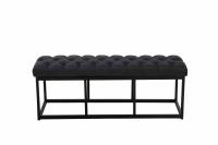 Sitzbank Amun Stoff Schwarz 120 cm schwarz Sitzbank Amun Stoff Schwarz 120 cm schwarz