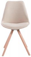 4er Set Stühle Toulouse Stoff Natura Rund creme 