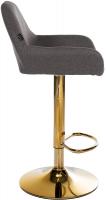 2er Set Barhocker Braga Gold Stoff dunkelgrau 2er Set Barhocker Braga Gold Stoff dunkelgrau