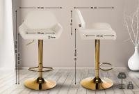 2er Set Barhocker Braga Gold Stoff creme 2er Set Barhocker Braga Gold Stoff creme