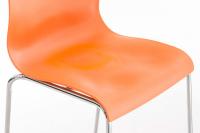 Barhocker Hoover Chrom 4-Fuß Gestell orange Barhocker Hoover Chrom 4-Fuß Gestell orange