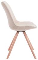 4er Set Stühle Toulouse Stoff Rund natura (eiche) creme 