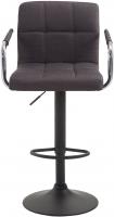 2er Set Barhocker Lucy V2 Stoff schwarz dunkelgrau 