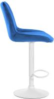 2er Set Barhocker Toni Samt weiß blau 2er Set Barhocker Toni Samt weiß blau