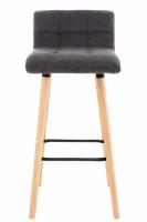 2er Set Barhocker Lincoln Samt grau 2er Set Barhocker Lincoln Samt grau