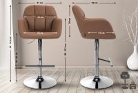 Barhocker Natoma Kunstleder chrom hellbraun 