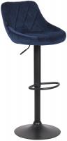 Barhocker Lazio Samt schwarz blau Barhocker Lazio Samt schwarz blau