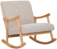 Schaukelstuhl Morelia Stoff natur creme Schaukelstuhl Morelia Stoff natur creme