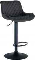Barhocker Minosa Samt schwarz Barhocker Minosa Samt schwarz