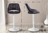 Barhocker Milet Kunstleder weiß braun Barhocker Milet Kunstleder weiß braun