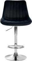 2er Set Barhocker Toni Samt chrom schwarz 2er Set Barhocker Toni Samt chrom schwarz