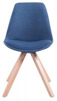 4er Set Besucherstuhl Toulouse Stoff Square Natura blau 