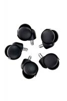 5er Pack Bodenrollen Kunststoff schwarz 5er Pack Bodenrollen Kunststoff schwarz