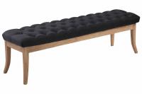 Sitzbank Ramses Stoff antik-hell 150 cm schwarz Sitzbank Ramses Stoff antik-hell 150 cm schwarz