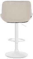2er Set Barhocker Solon Weiß Samt creme 2er Set Barhocker Solon Weiß Samt creme