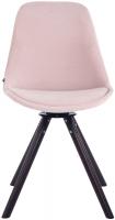 Esszimmerstuhl Troyes Samt Rund walnuss (eiche) pink 
