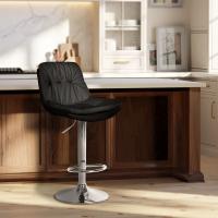 Barhocker Laurel Kunstleder chrom schwarz 