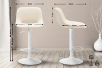 Barhocker Camden Kunstleder weiß creme Barhocker Camden Kunstleder weiß creme